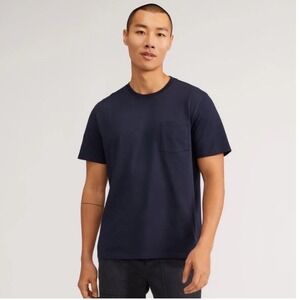Everlane Navy Short Sleeve Cotton Tee Size Medium